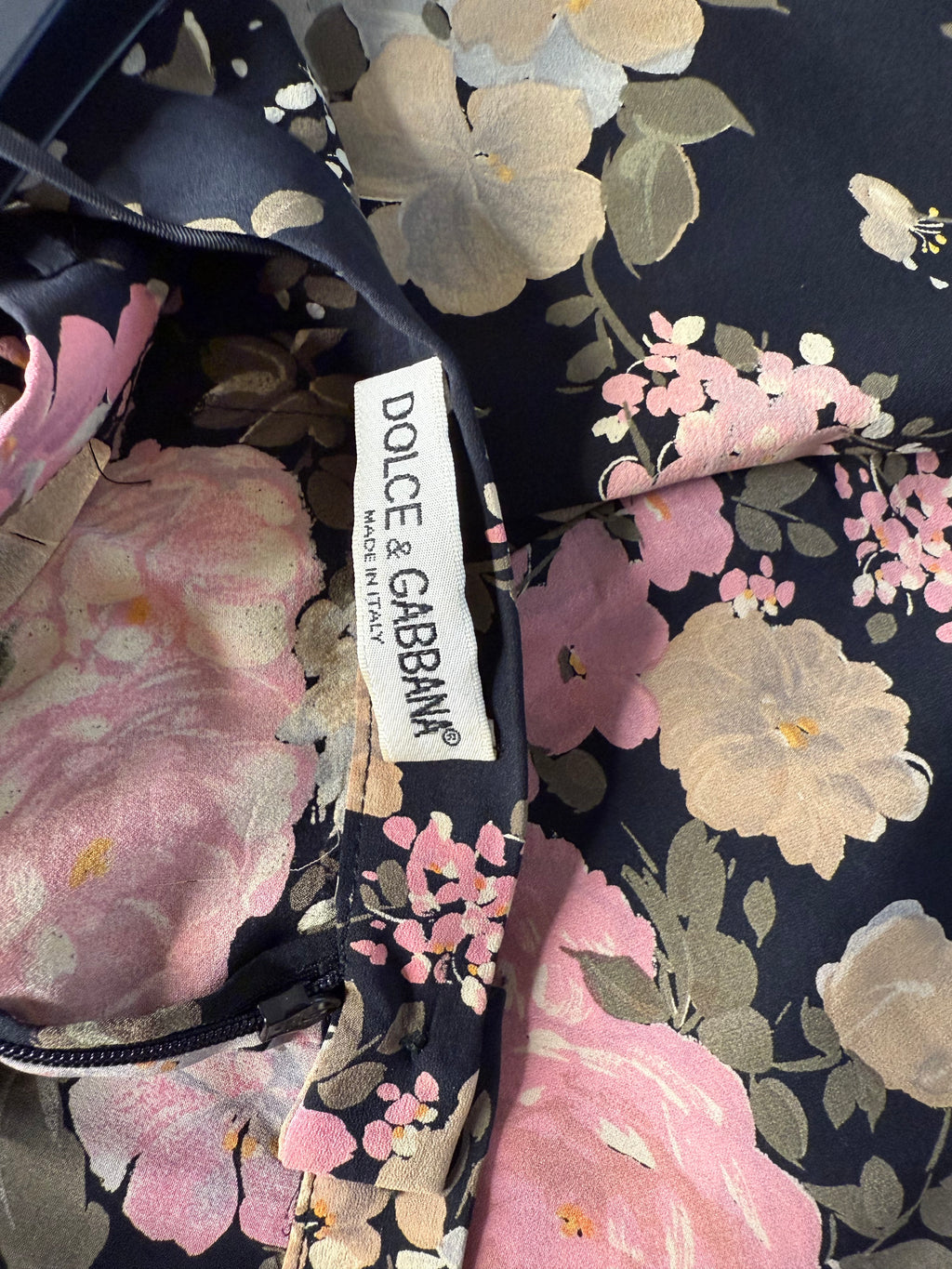 Rare Dolce & Gabbana SS 1997 Runway floral silk midi skirt