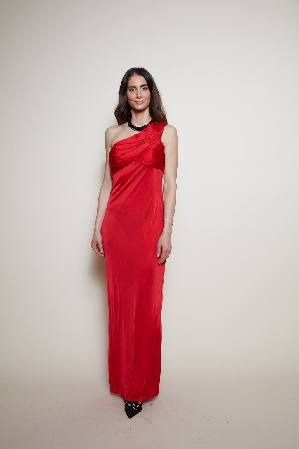 Versace 90s red gown