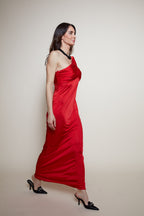 Versace 90s red gown