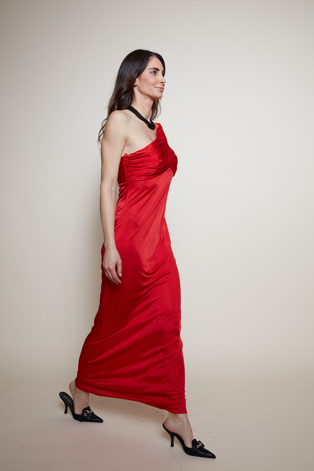 Versace 90s red gown