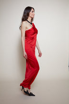 Versace 90s red gown