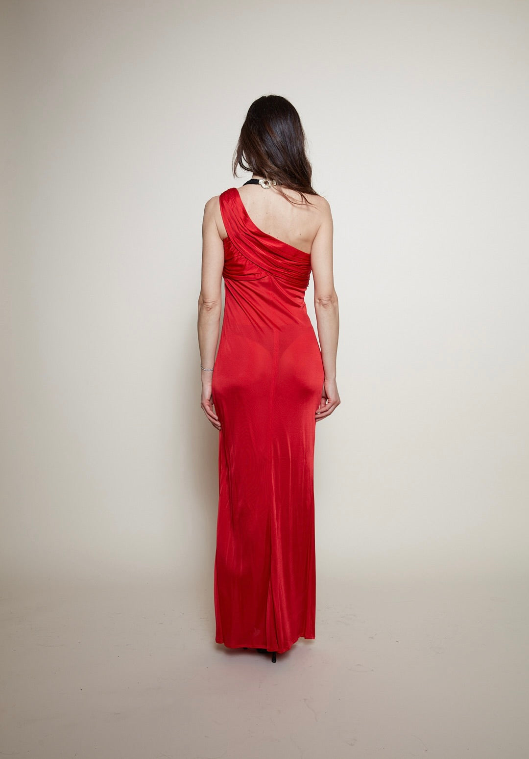Versace 90s red gown