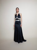 Dina Bar-El 90s evening black gown