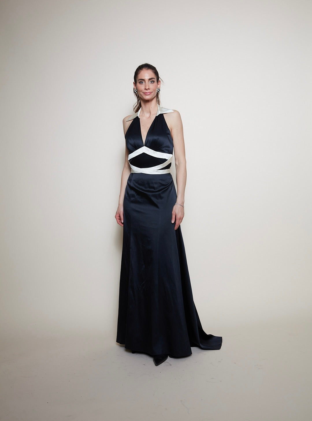 Dina Bar-El 90s evening black gown