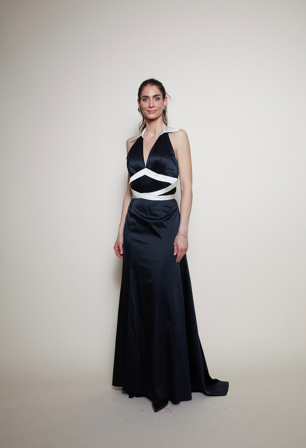 Dina Bar-El 90s evening black gown