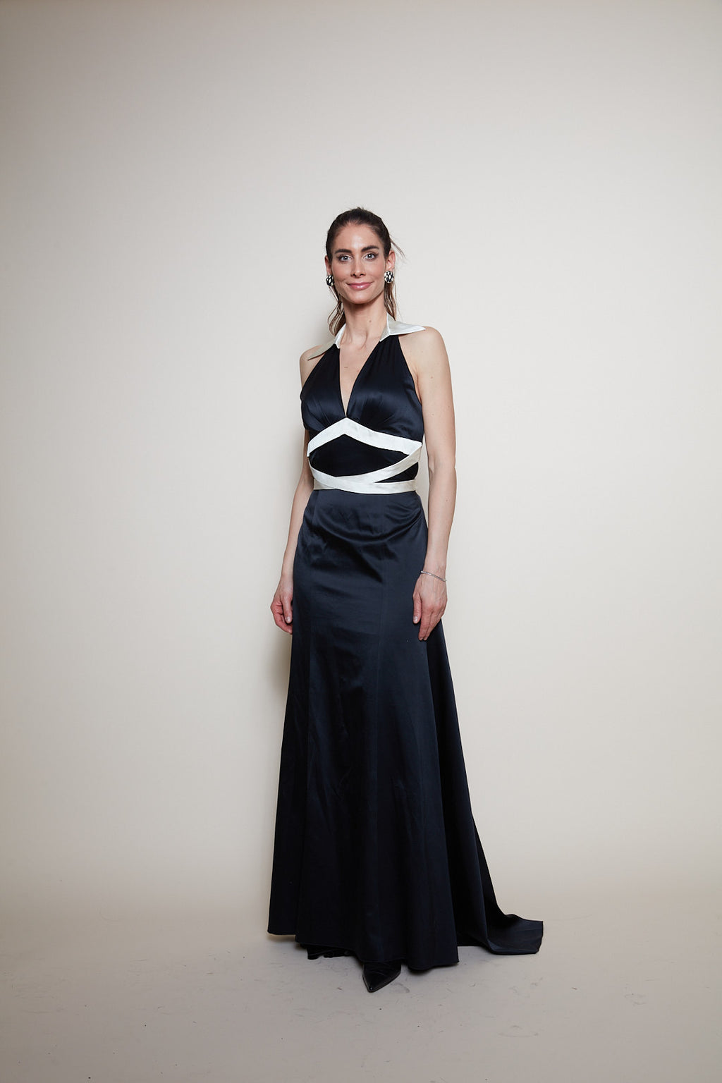 Dina Bar-El 90s evening black gown