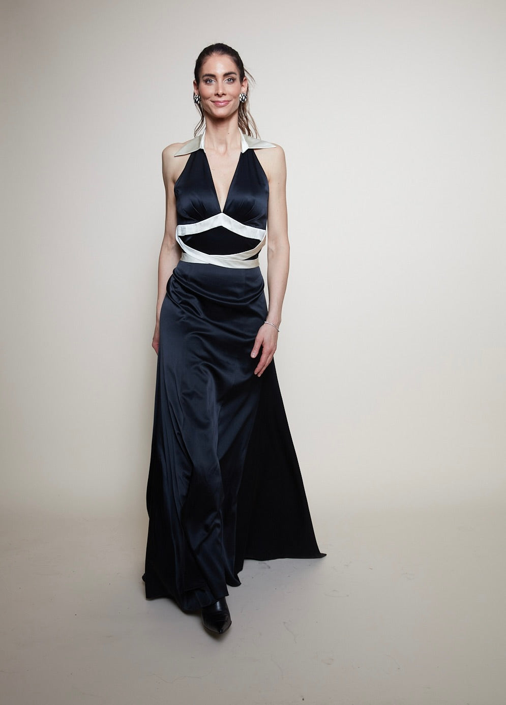 Dina Bar-El 90s evening black gown