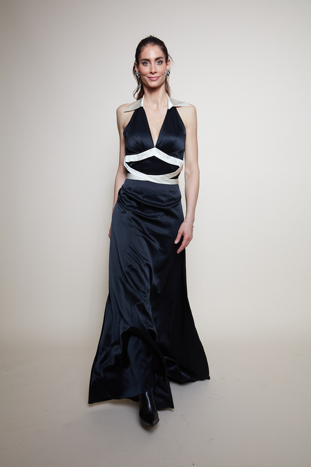 Dina Bar-El 90s evening black gown