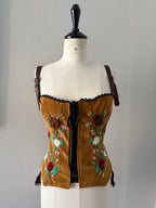 Dolce & Gabbana FW 2002 embroidered top bustier