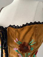 Dolce & Gabbana FW 2002 embroidered top bustier