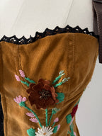 Dolce & Gabbana FW 2002 embroidered top bustier