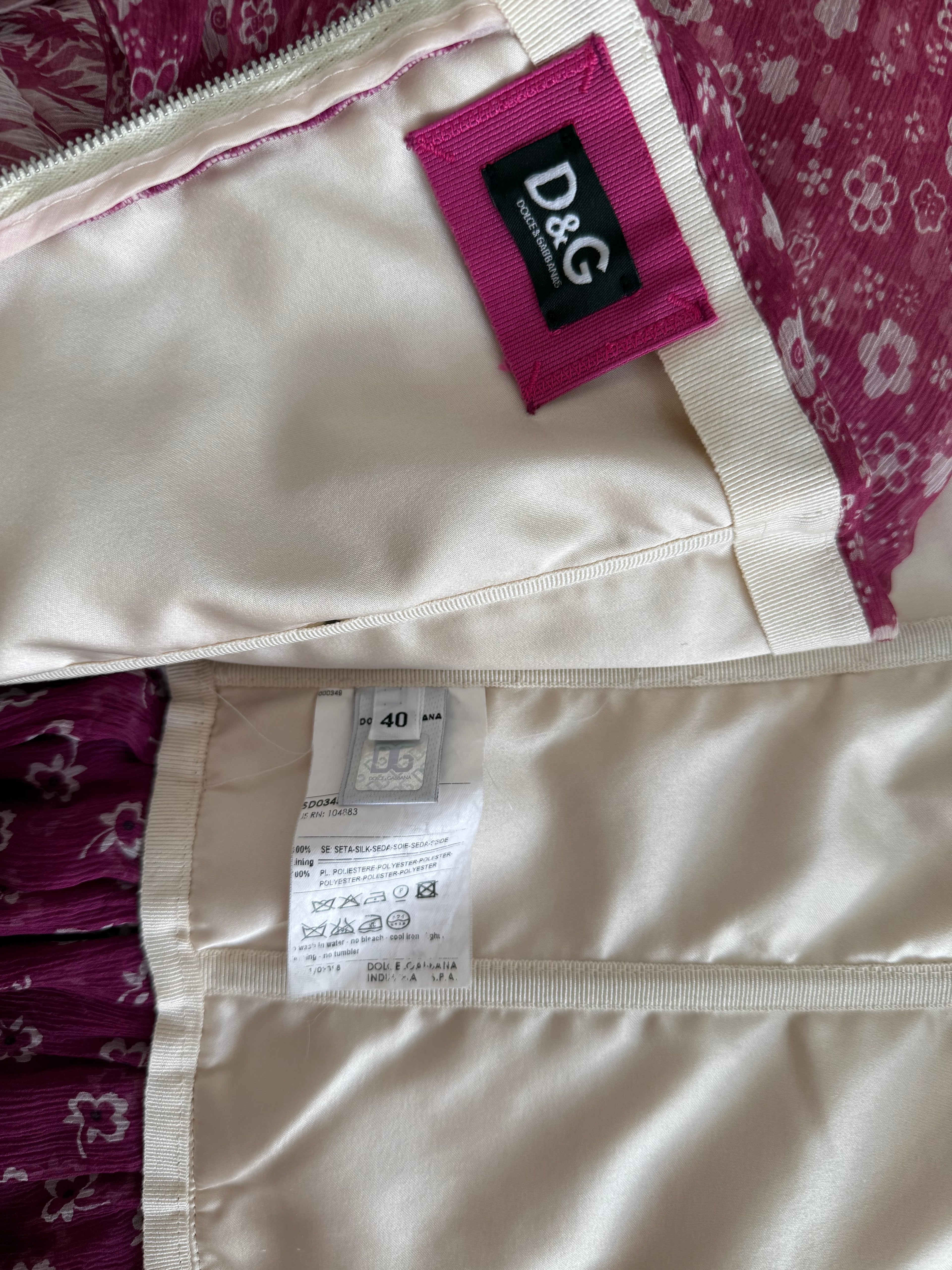 D&g silk bustier dress 2000s