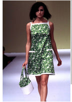 Iceberg SS 1996 Runway mini dress lime print
