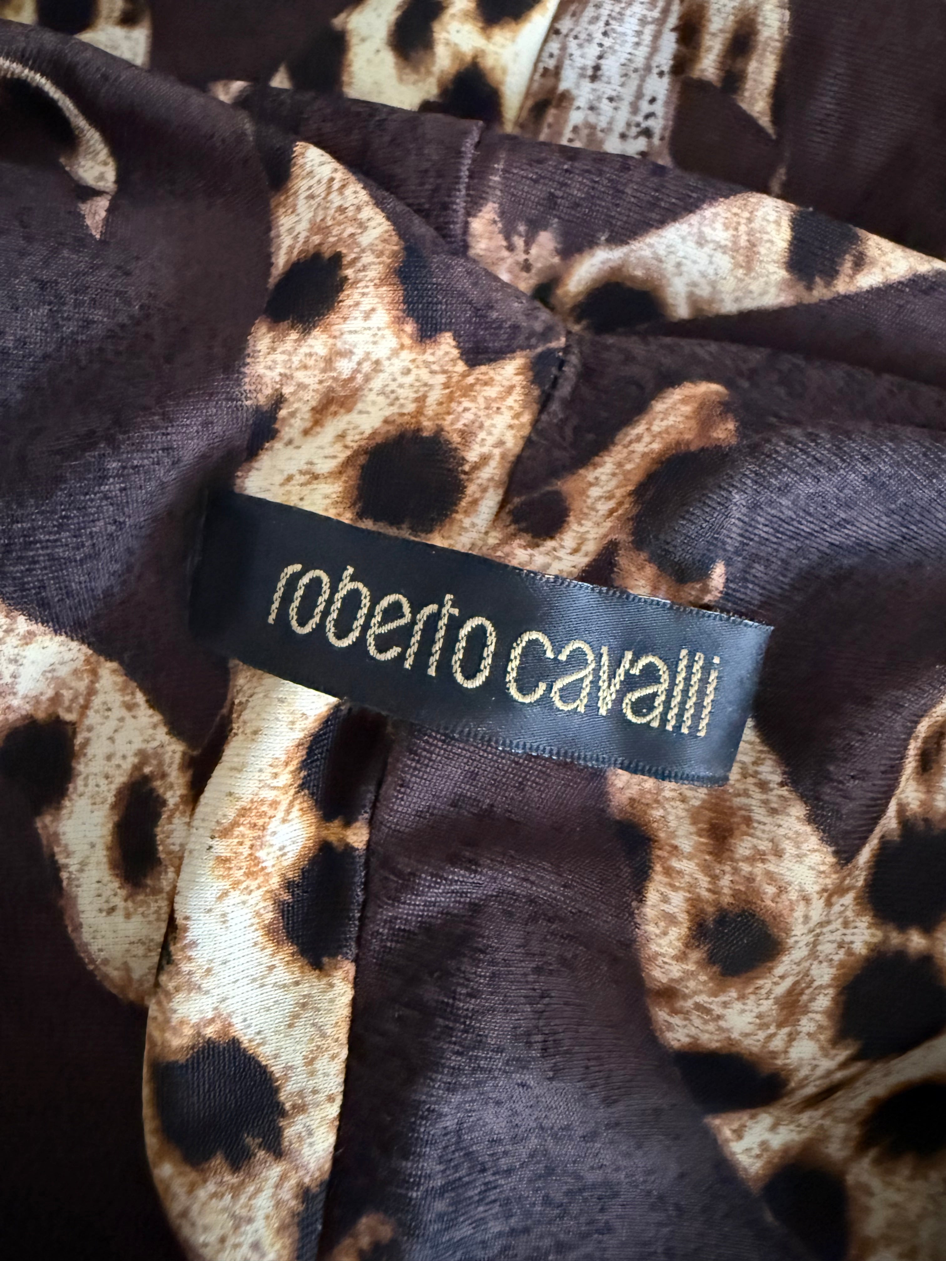 Roberto Cavalli F/W 2007 leo brown mini dress