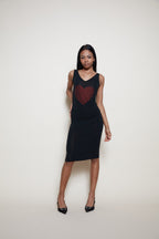 Moschino love heart 90s dress