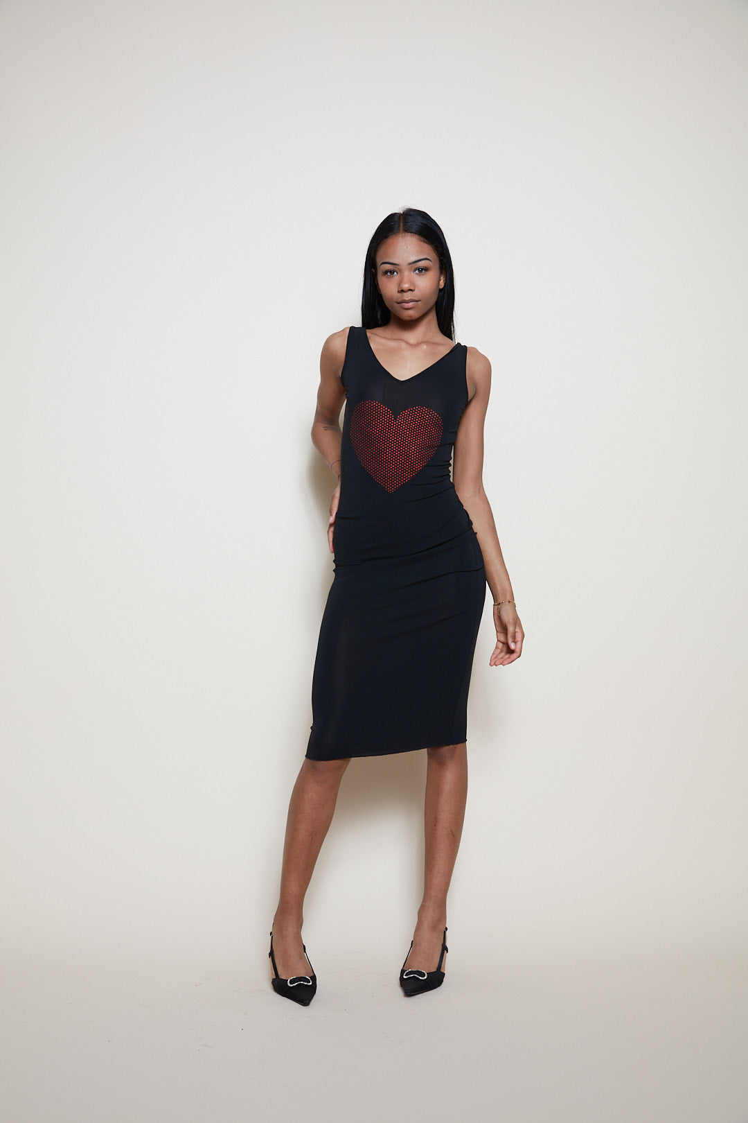Moschino love heart 90s dress
