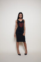 Moschino love heart 90s dress