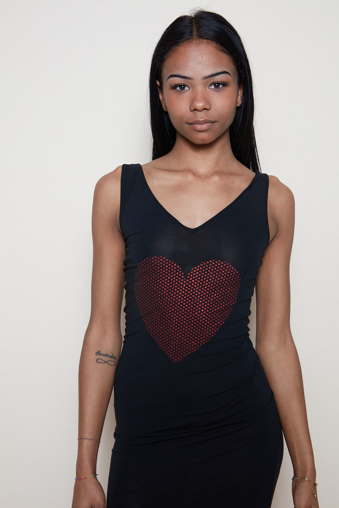 Moschino love heart 90s dress