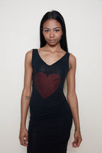 Moschino love heart 90s dress