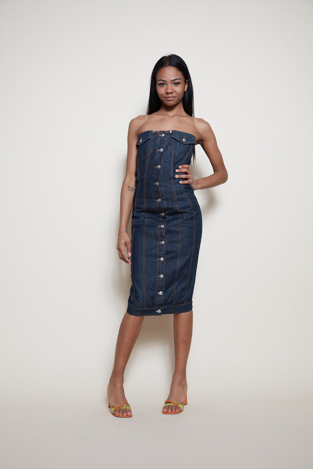 Jean Paul Gaultier 90s denim dress