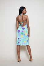 Versace open back dress