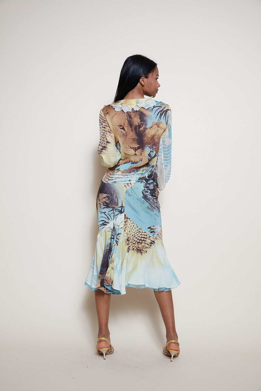 Roberto Cavalli S/S 2002 silk co-ord
