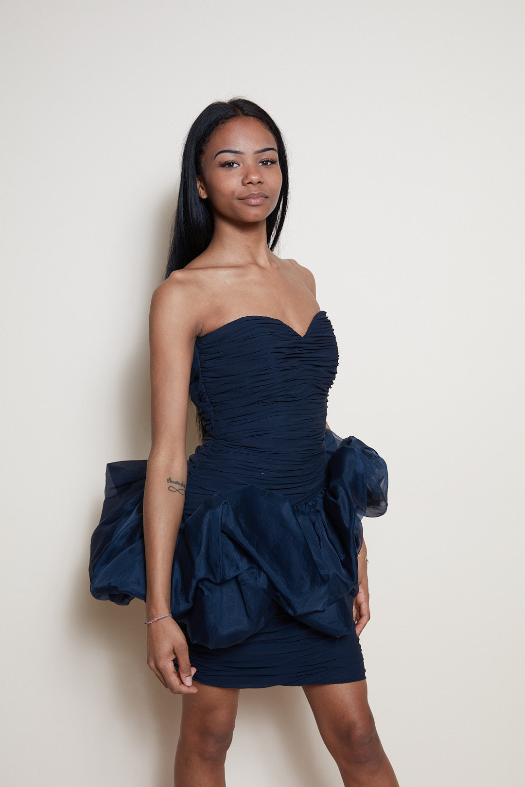 80s Evening silk dress