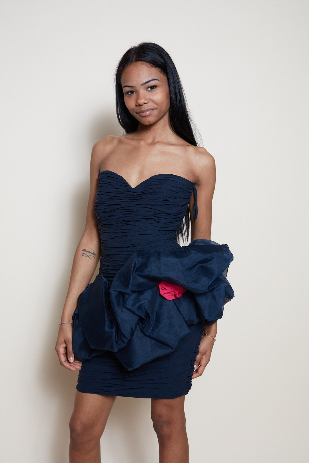 80s Evening silk dress