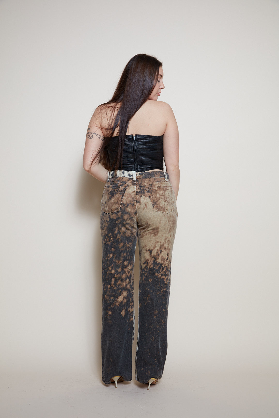 Gianfranco Ferré 90s top leather