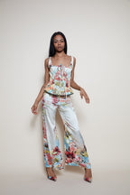 Roberto Cavalli S/S 2003 floral silk pants