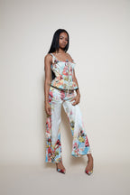 Roberto Cavalli S/S 2003 floral silk pants