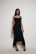 Class Cavalli black fringes dress