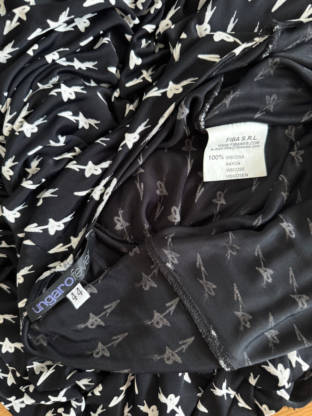 Ungaro midi "fall in love" black dress