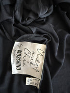 Moschino Cheap and Chic 90s shoulders fringe shawl dress
