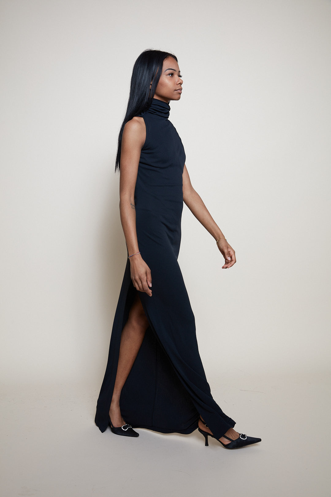 La Perla 90s maxi black dress