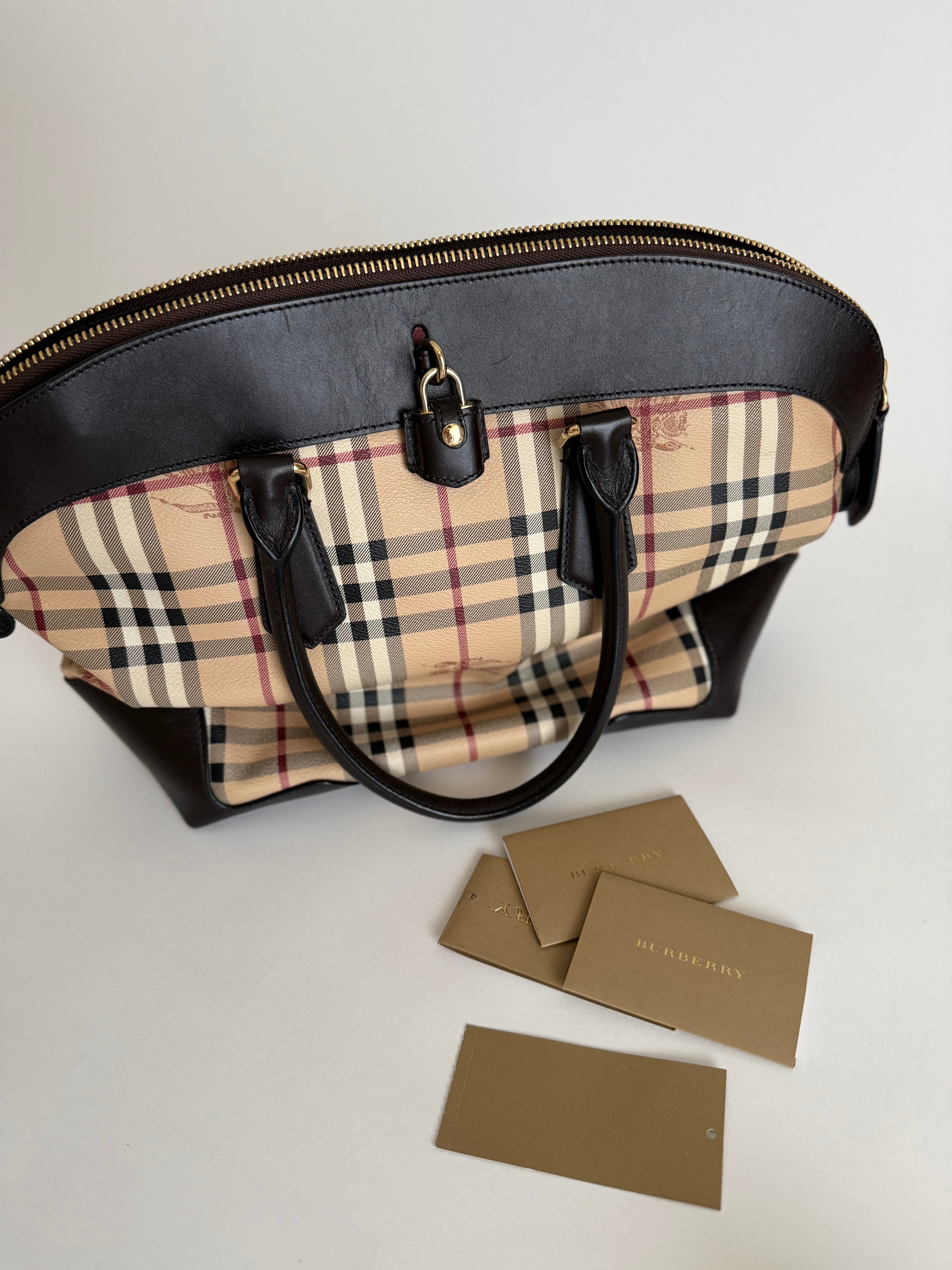 Burberry handbag and wallet included canvas 