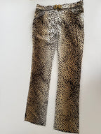 Roberto Cavalli SS 2005 silk leopard pants vintage stretchy