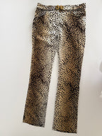 Roberto Cavalli SS 2005 silk leopard pants vintage stretchy