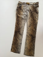 Roberto Cavalli SS 2005 silk leopard pants vintage stretchy