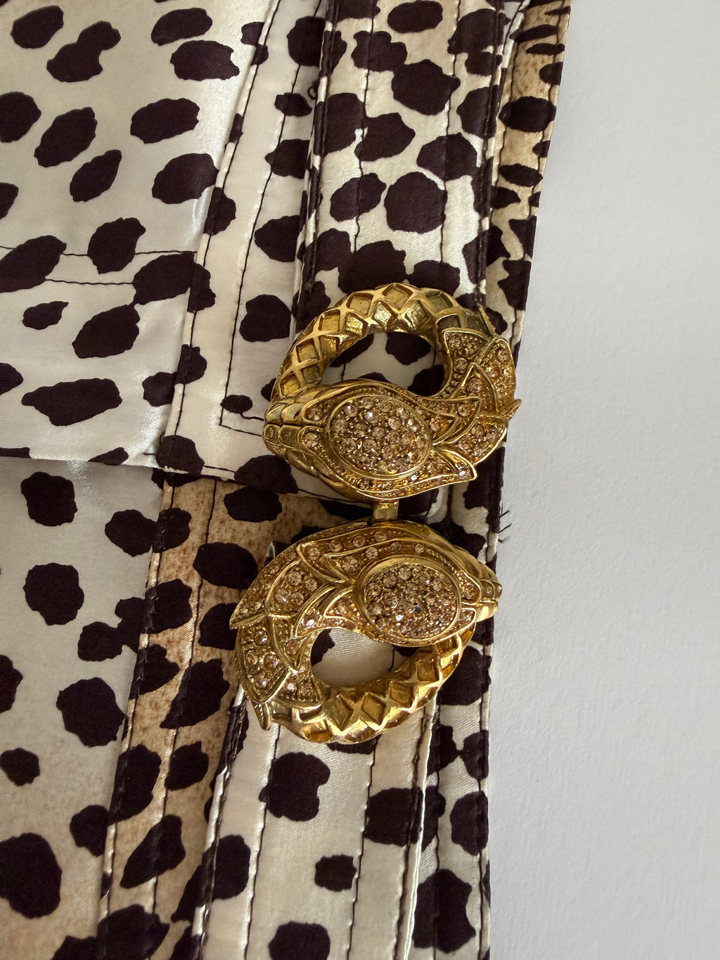 Roberto Cavalli SS 2005 silk leopard pants vintage stretchy