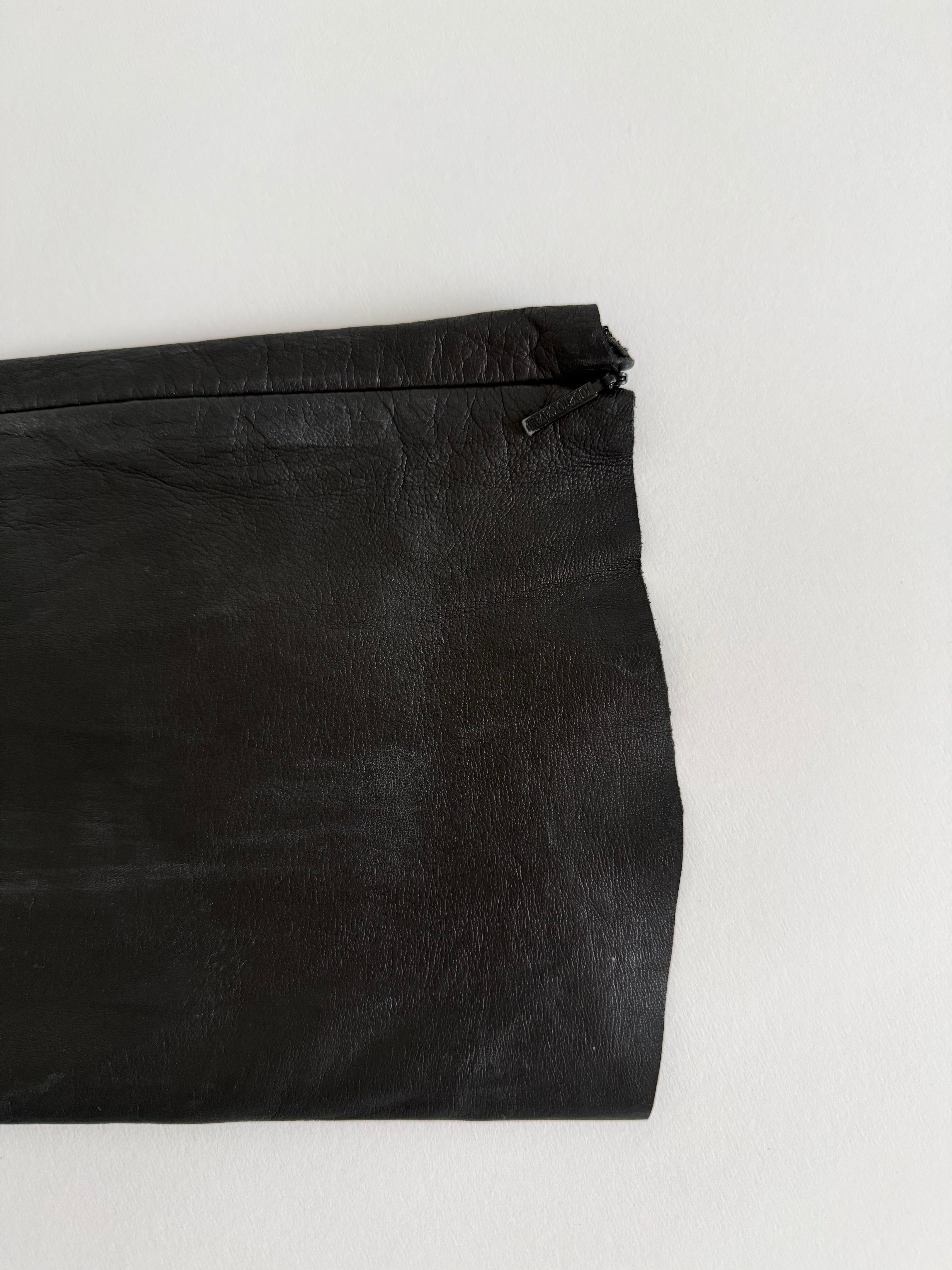 Roberto Cavalli SS 2003 black leather pants 