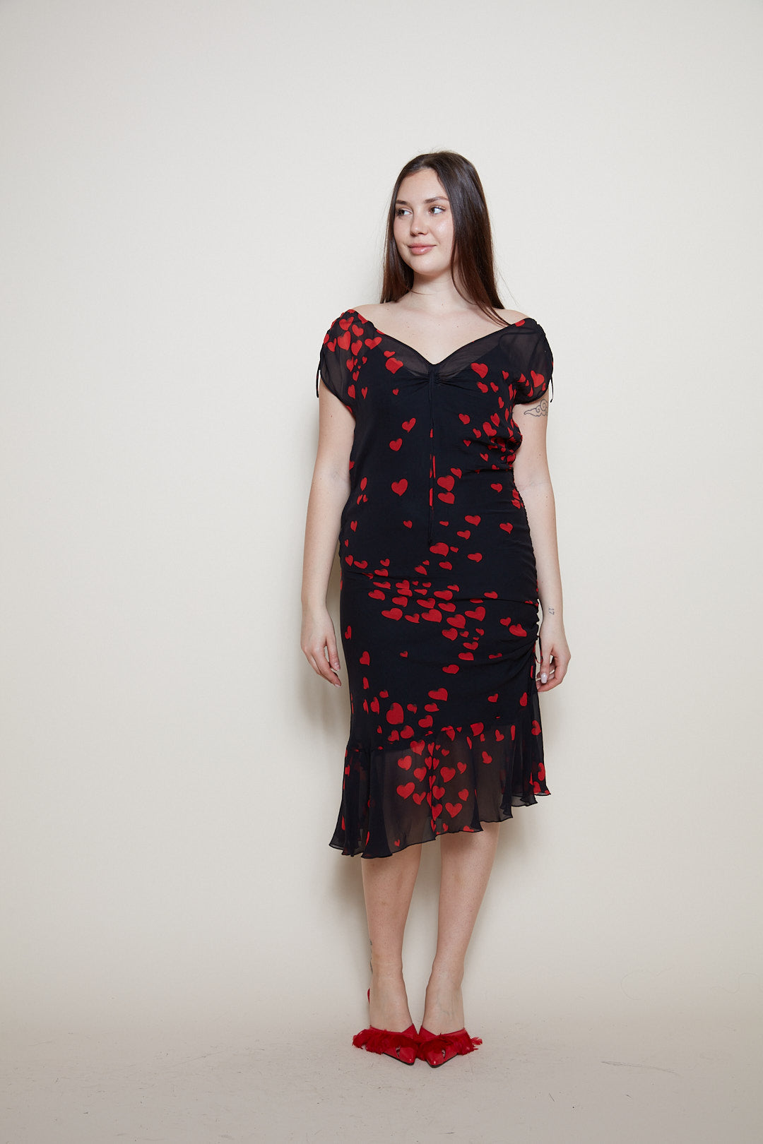 Moschino heart silk dress