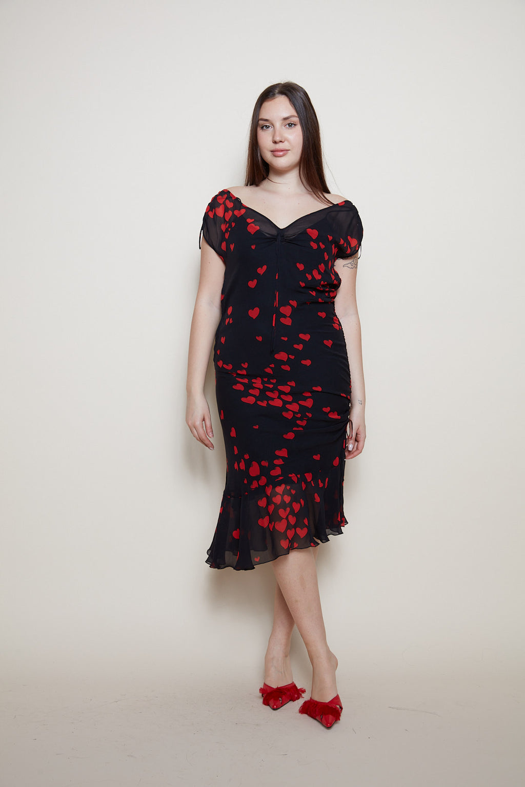 Moschino heart silk dress