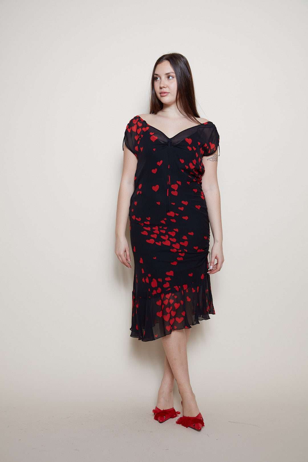 Moschino heart silk dress