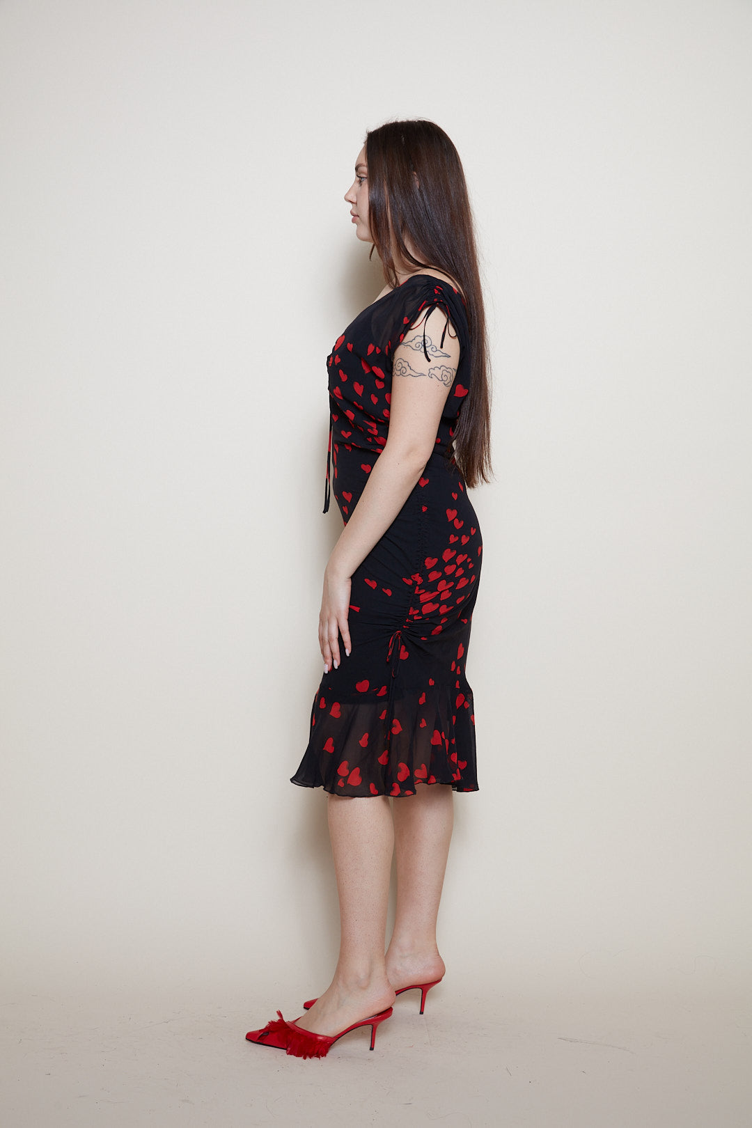 Moschino heart silk dress