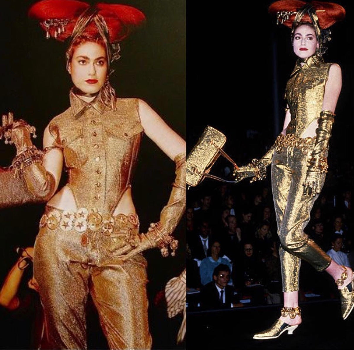 Junior Gaultier S/S 1989 gold set