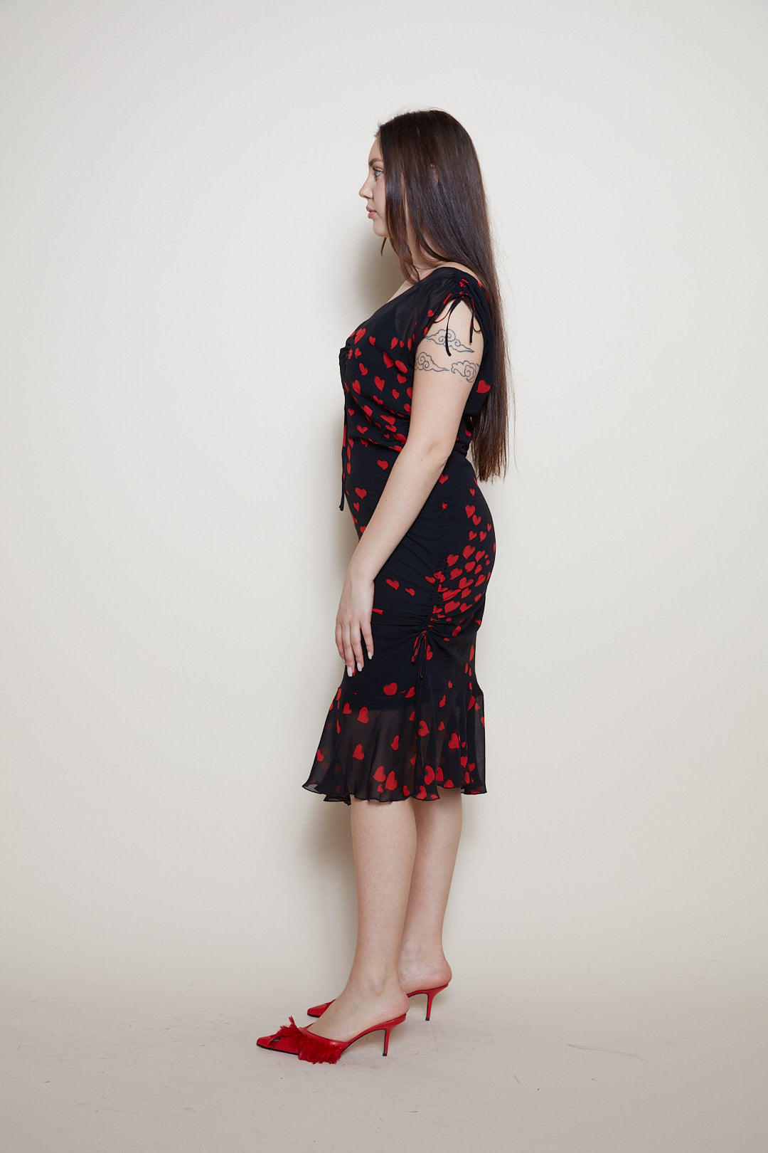 Moschino heart silk dress