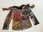Roberto Cavalli FW 2002 patchwork blouse baroque vintage