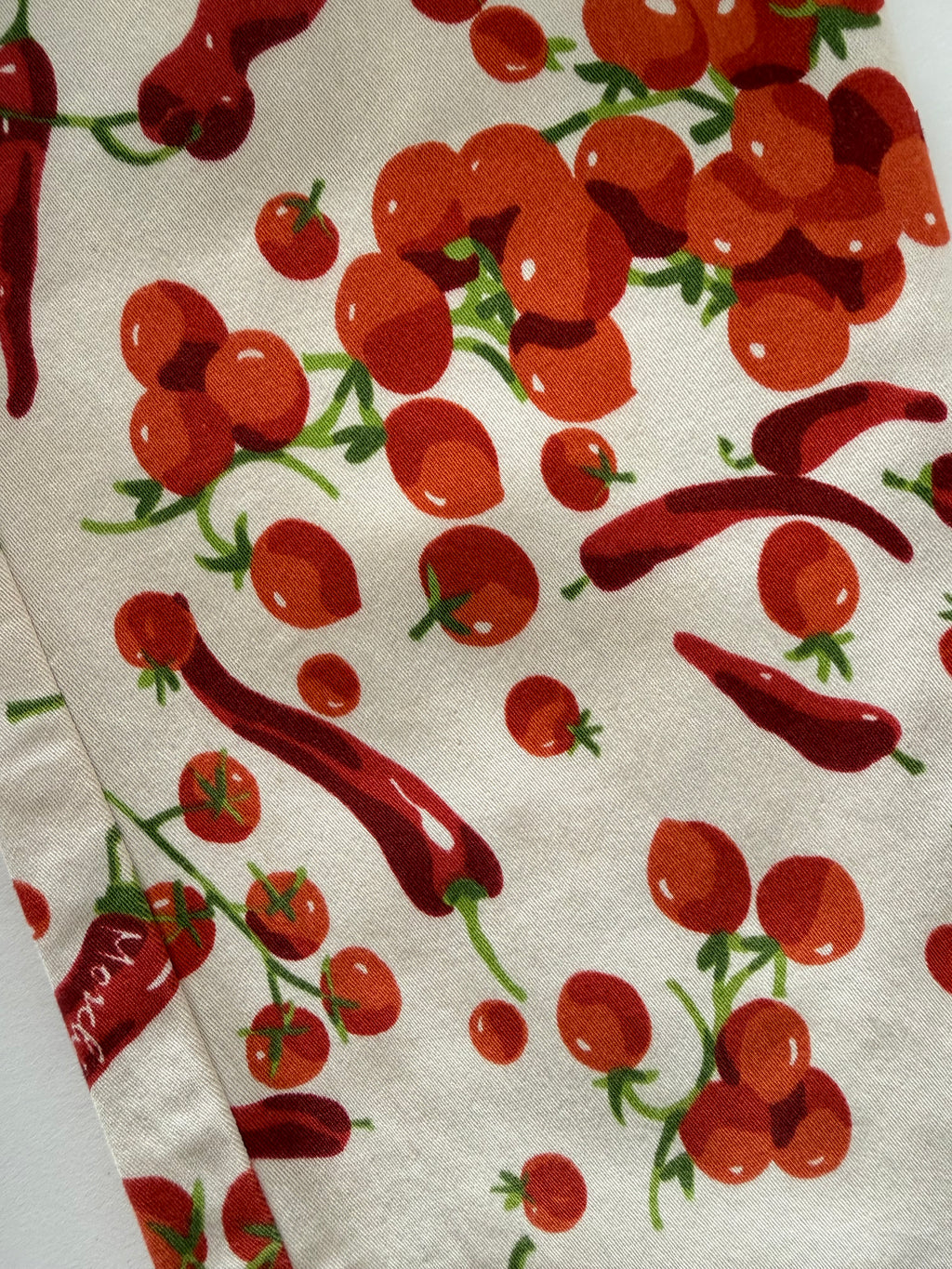 Moschino cherry tomatoes chili print white Pants