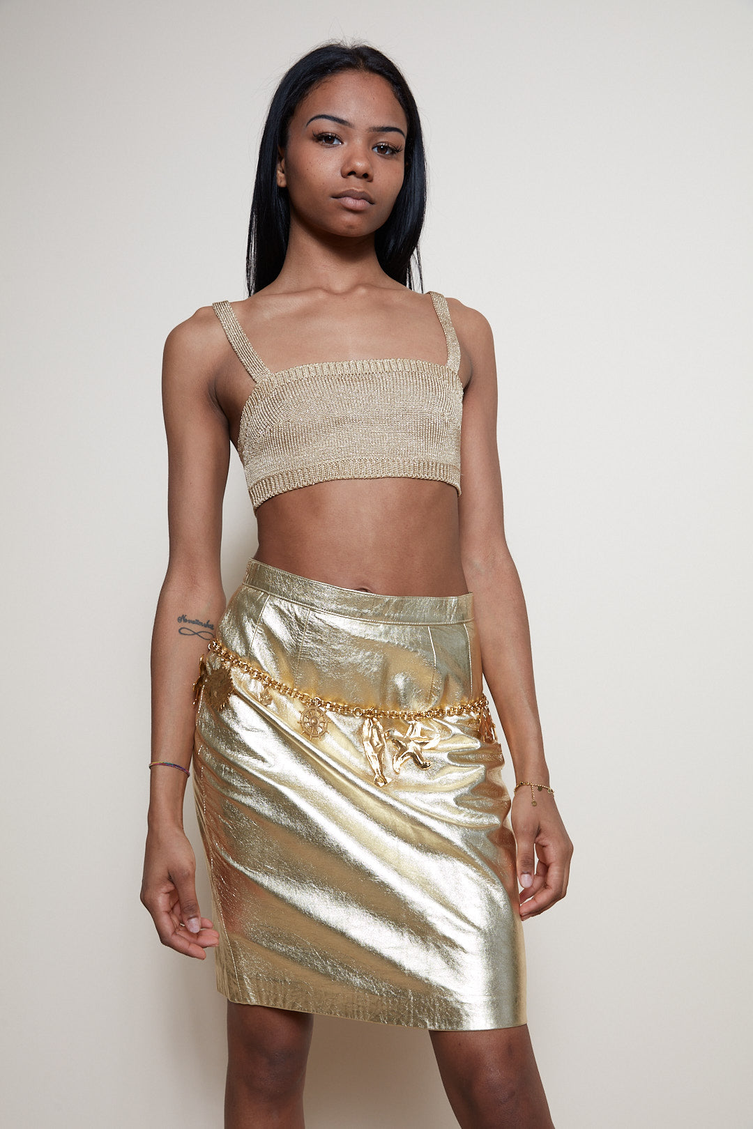 Iceberg gold crop top 90s